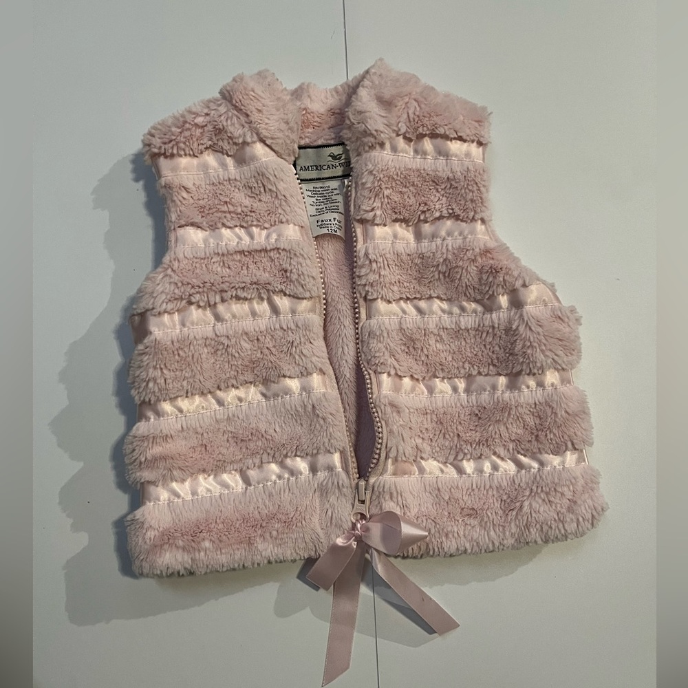 Girl’s Faux Fur Jacket - Pink